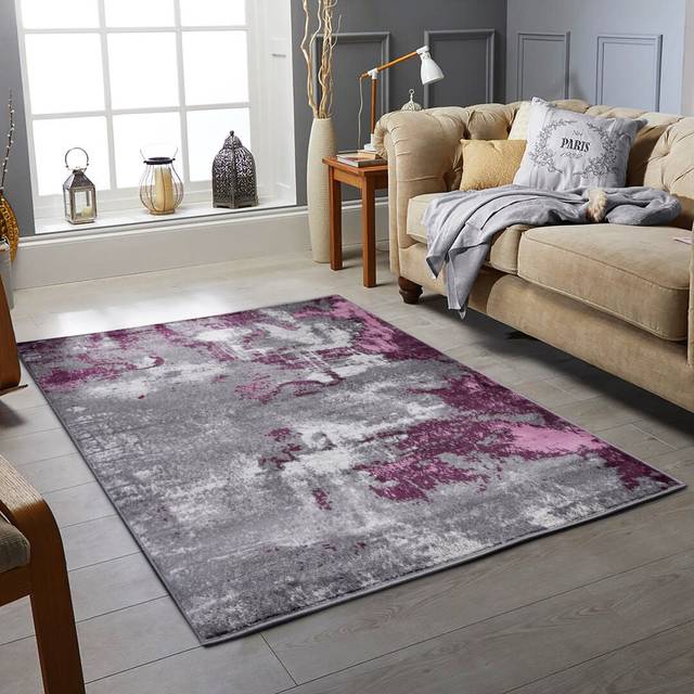 Wade Logan Vanig Dhurrie Purple/Grey Rug Purple Rectangle 200 x 290cm