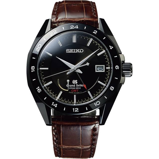 Grand Seiko Watch Spring Drive Sports Black Ceramic GMT Limited Edition - Black