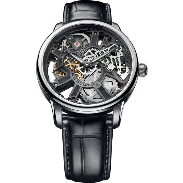 Maurice Lacroix Watch Masterpiece Squelette Mens - Black