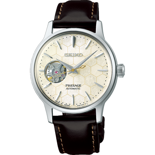 Seiko Presage Watch Honeycomb Ladies Limited Edition - Cream