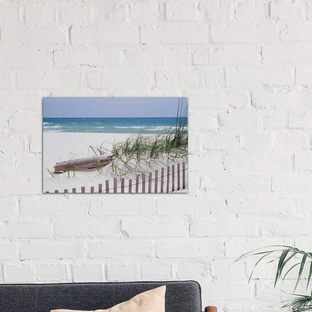 &#39;Fence on the Beach, Alabama, Gulf of Mexico, USA&#39; Photograph on Wrapped Canvas (45.72cm H x 66.04cm W x 1.91cm D)