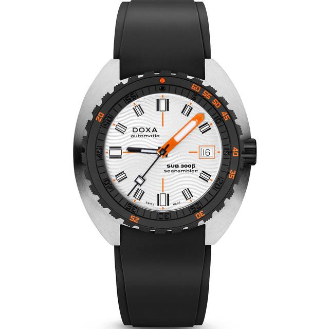 Doxa SUB 300 Beta Ceramic Steel Searambler Rubber Black