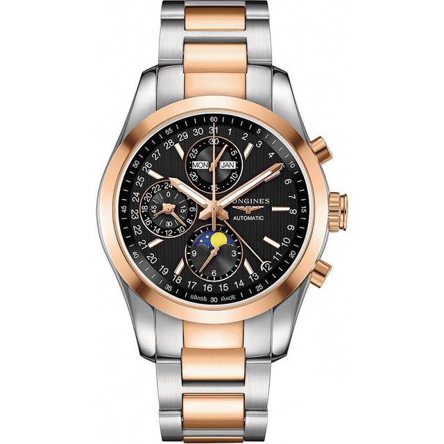 Longines Watch Conquest Classic Moonphase Mens - Black