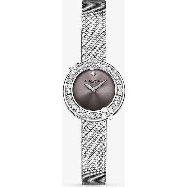 Chaumet Womens Brown Hortensia Eden Stainless-steel and 0.56ct Diamond Quartz Watch 22.4mm - BROWN