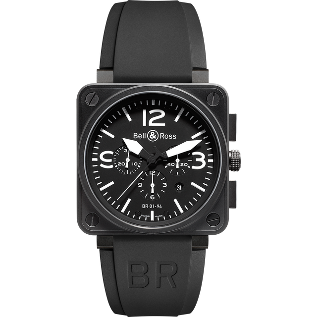 Bell & Ross Watch BR 01 94 Chronograph Black Dial Carbon Finish D - Black