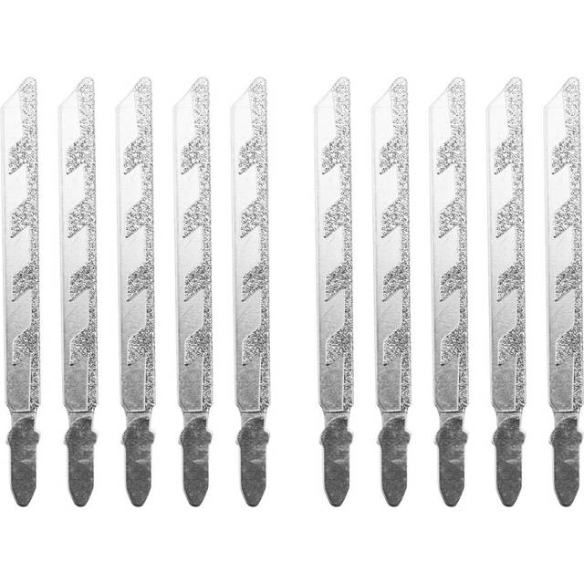 10Pcs 101mm 4 Inch T Jigsaw Blades Diamond Coated Jig Saw Blade Set Masonry Granite Tile Cutting Power Tools