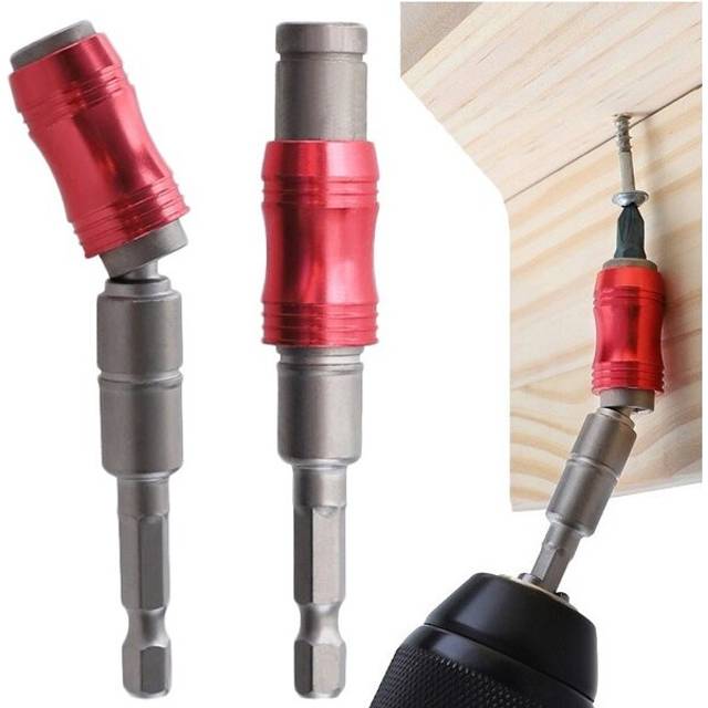 1/4&quot; Magnetic Screw Drill Tip Angle Magnetic Pivoting Tip Holder Magnetic Screwdriver Drill Bit Drive Guide Extensions Adapter