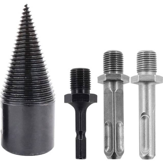 JHD-Removable Firewood Log Splitter Drill Bit, Wood Splitter Drill Bits Split Drilling Tools Drill Bit Wood Chopping Bit