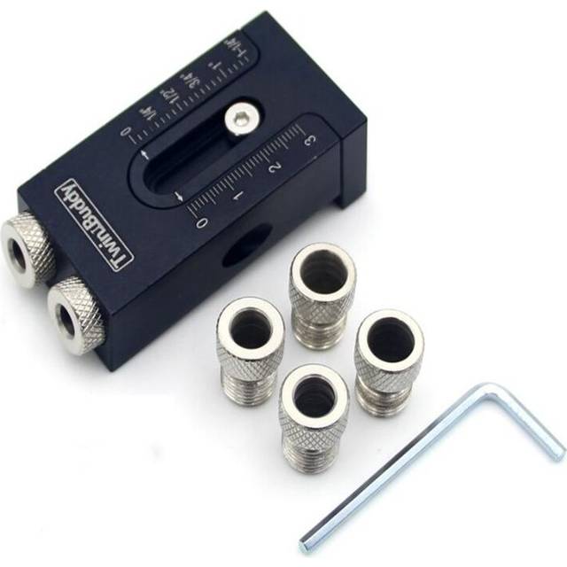 Pocket Hole Jig Kit 6/8/9.5mm Angle Drill Guide Woodworking Tool Hole Puncher Locator Jig Drill Bit Carpentry Tools