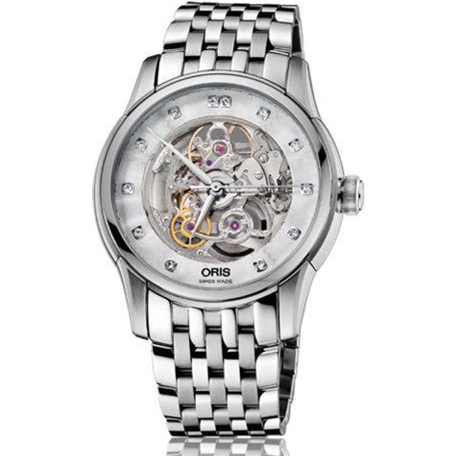 Oris Watch Artelier Skeleton Diamonds Bracelet - Silver