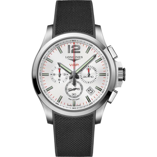 LONGINES Conquest V.H.P. Quartz 42MM Men's Watch L3.727.4.76.9 / L37274769 - Silver - 42 mm