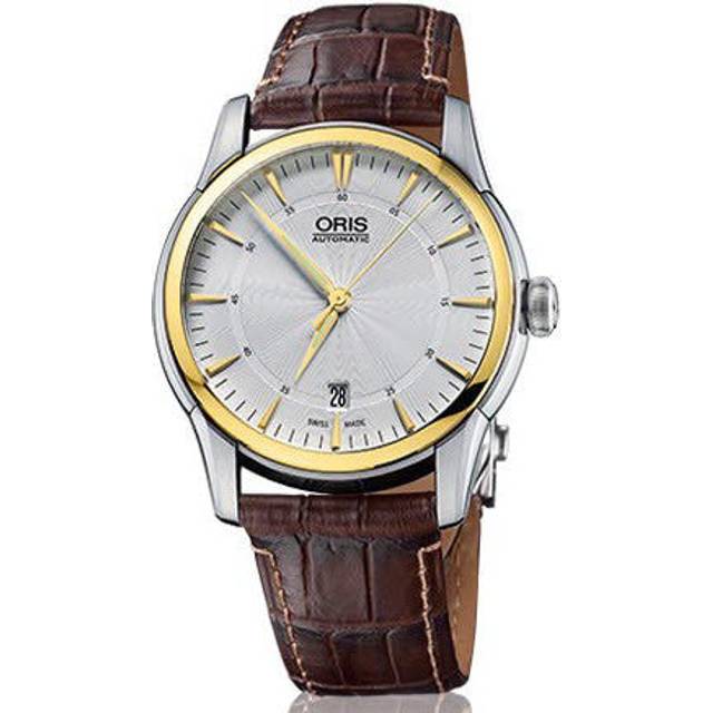 Oris Watch Artelier Date Diamonds Crocodile - Silver