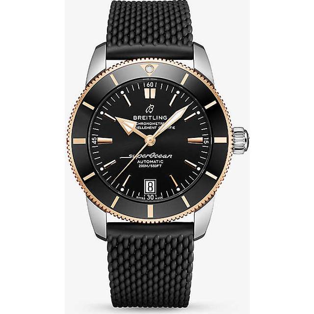 Breitling Mens Black Ub2010121b1s1 Superocean Heritage 18ct Rose-gold, Stainless-steel and Rubber Automatic Watch 42mm - BLACK
