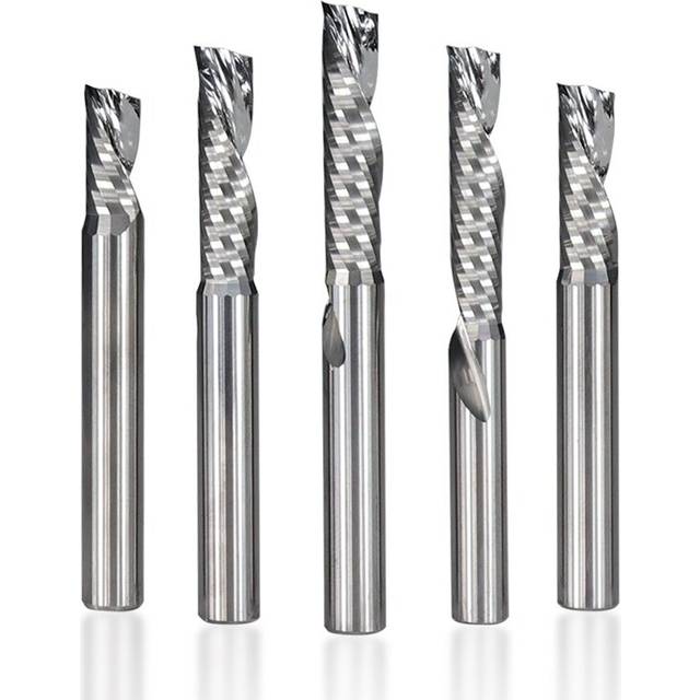 4-8mm Shank Left Hand Tungsten Carbide Milling Cutter Carbide End Mill Single Flute Spiral Milling Cutters Engraving Tool
