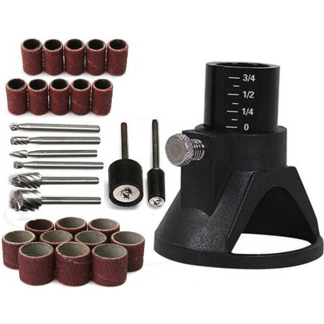 29pcs Drill Carving Positioner Locator with Sanding Bands and Rotary Burr  for Rotary Tool