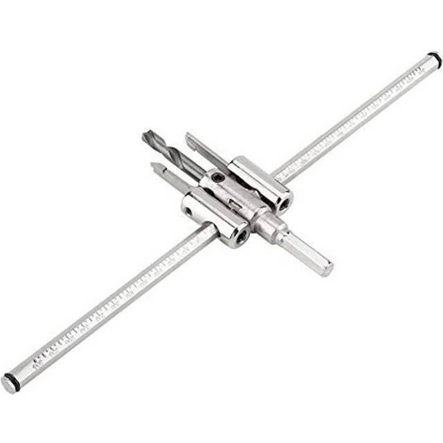 Adjustable Hole Saw Drill Bit - 30-300mm Adjustable Silver Circle Hole Saw Drill Bit Set DIY Woodworking Tool