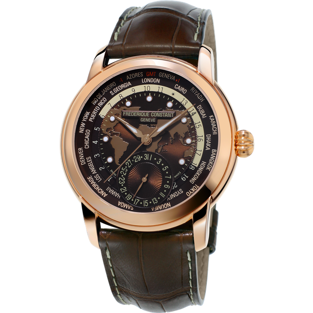 Frederique Constant Watch Classic Worldtimer Manufacture - Black