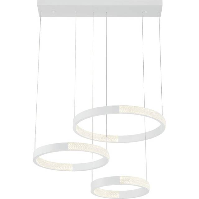 Knudson 3-Light Wagon Wheel LED Chandelier - White (40cm H X 73cm W X 50.5cm D)