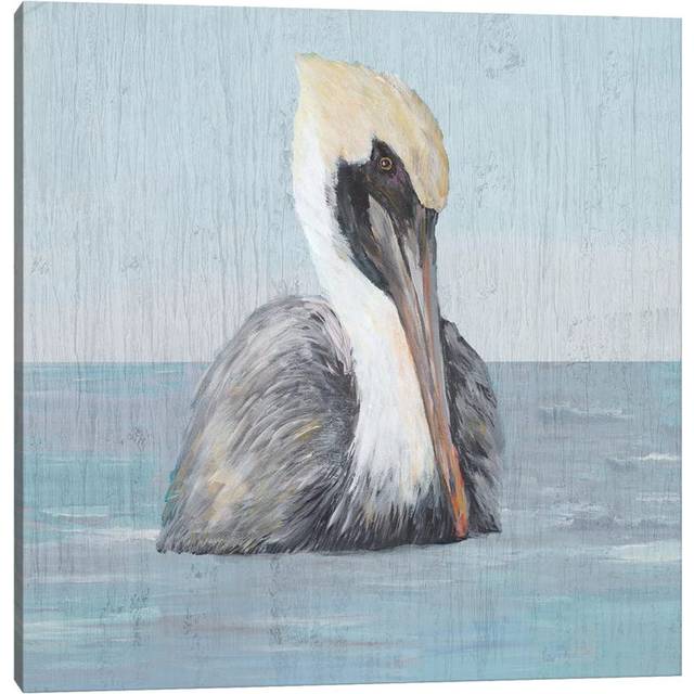 Pelican Wash II by Julie Derice - Wrapped Canvas Painting (30.48cm H x 30.48cm W x 1.905cm D)