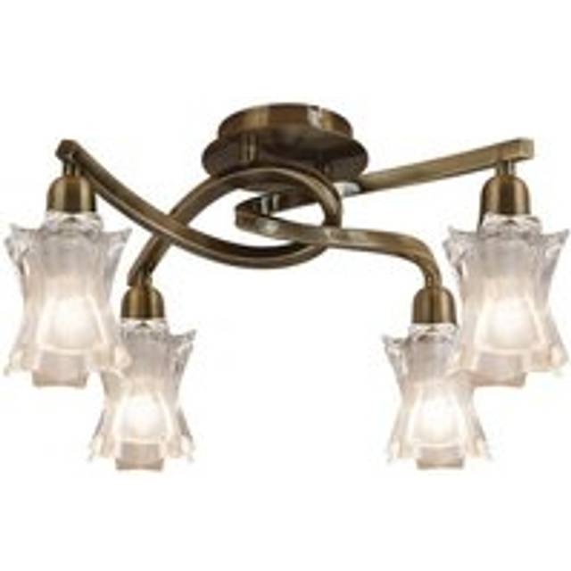 Mantra M8610AB/1 Alaska Ceiling 4 Light Antique Brass