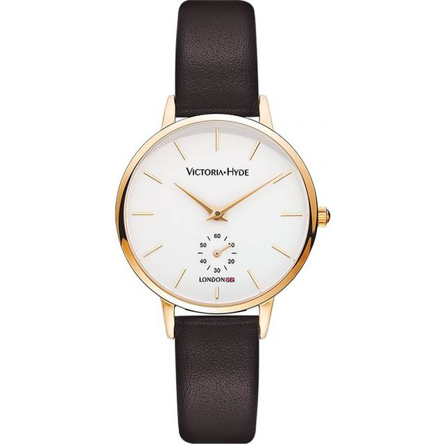 Victoria Hyde London Luxury WoMens Watch with Second Hand Design - Black Stainless Steel - One Size