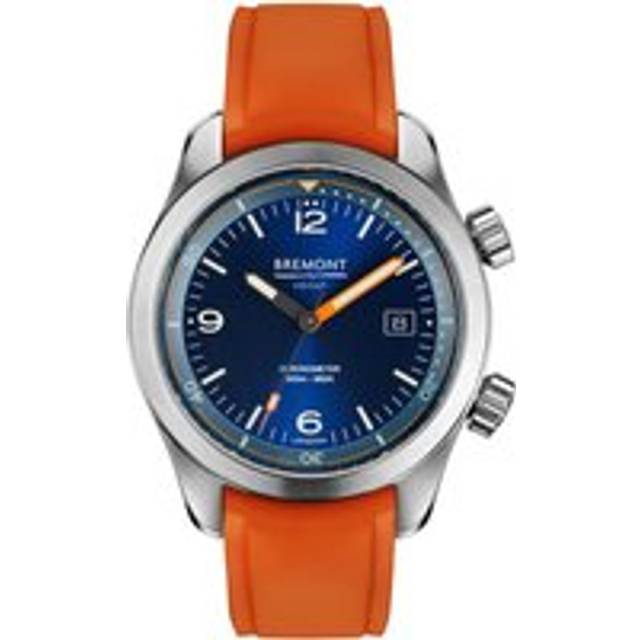 Bremont Argonaut Azure 42mm Orange Rubber Strap Automatic Men's Watch