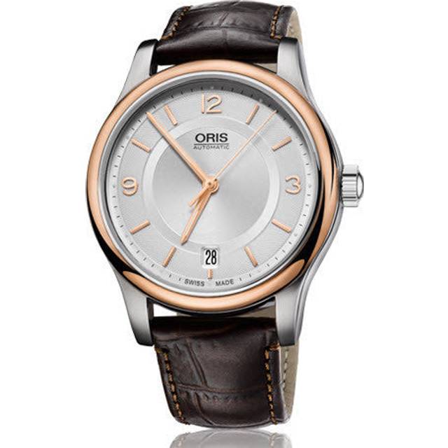 Oris Watch Classic Date Leather - Silver