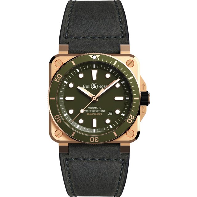 Bell & Ross Watch BR 03 92 Diver Green Bronze Limited Edition - Green
