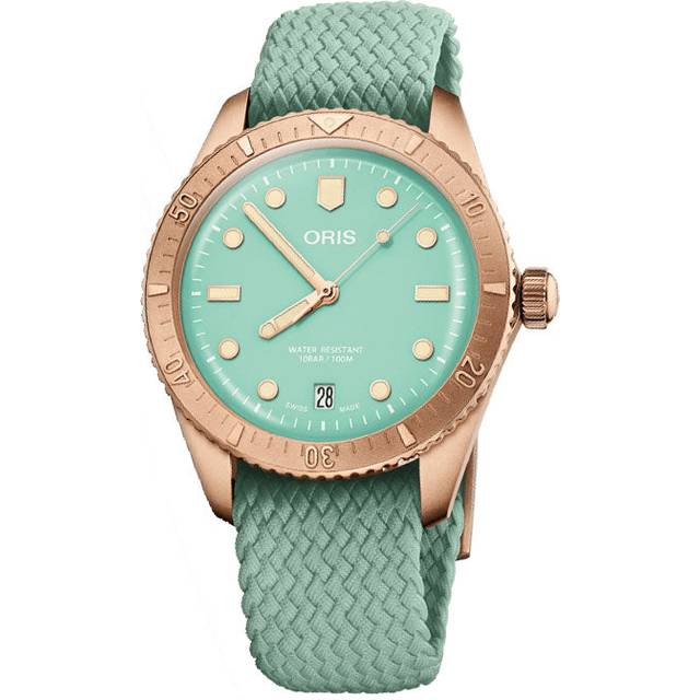 Oris Divers Sixty Five Cotton Candy Bronze Wild Green