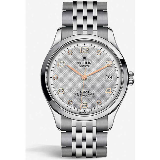 Tudor Womens Silver M91450-0003 1926 Brilliant-cut Diamond and Stainless-steel Automatic Watch - SILVER