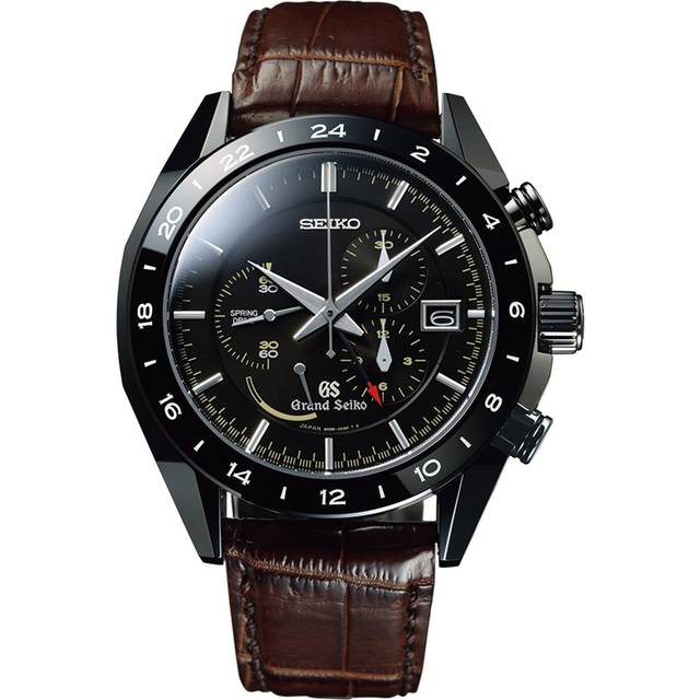 Grand Seiko Watch Spring Drive Sports Black Ceramic GMT Limited Edition - Black
