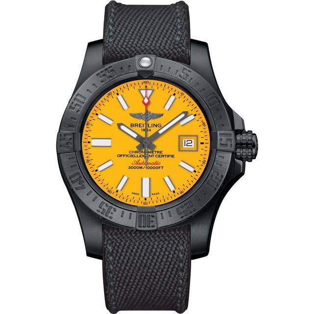 Breitling Watch Avenger II Seawolf Blacksteel Cobra Yellow - Yellow