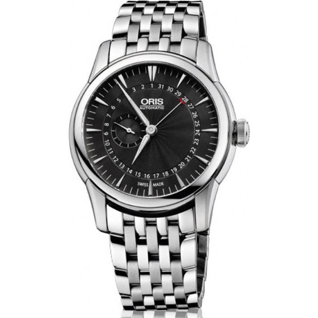Oris Watch Artelier Pointer Date Small Second Bracelet - Black