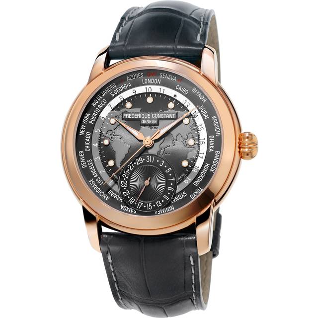 Frederique Constant Watch Worldtimer Manufacture Mens - Black