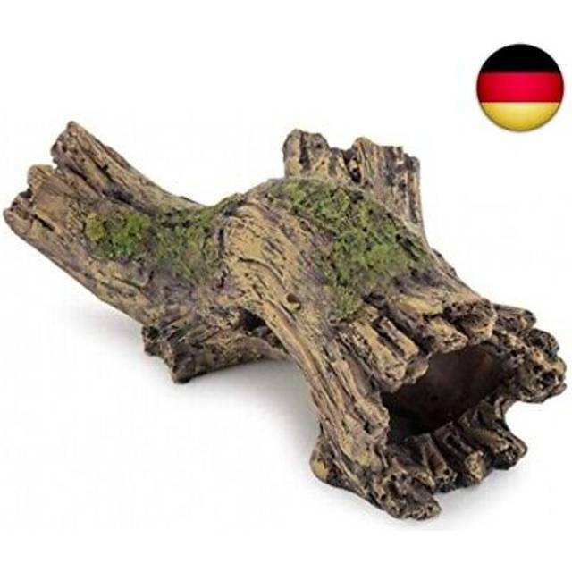 hygger Aquarium Decoration Tree Trunk, Resin Cave Fish Tank Decoration, Hole Log Ornament for Fish Tank Small Fish Hiding