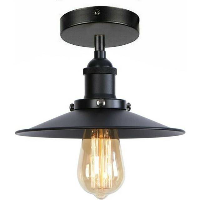 Brenna 1 -Light 22cm Semi Flush Mount - Black (12.5cm H X 22cm W X 22cm D)