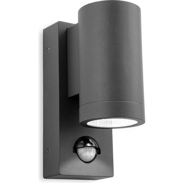 Aguero Graphite 15" H Integrated LED Outdoor Armed Sconce (15cm H X 6cm W X 10.5cm D)