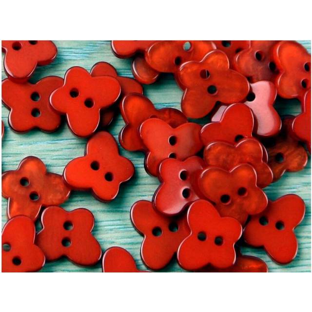 Trimits Pearlised Butterfly Buttons Orange