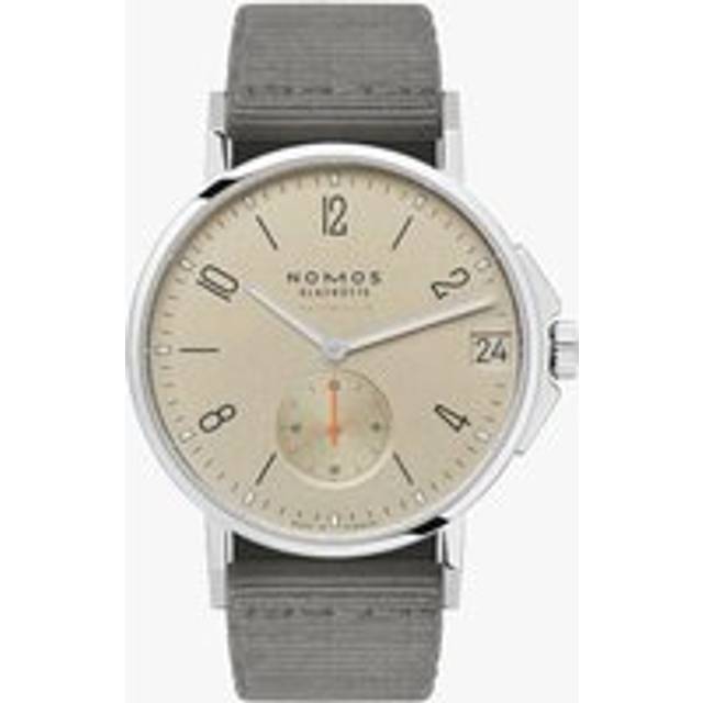 Nomos Glashutte Ahoi Neomatik 38 Date Sand Steel Back Watch
