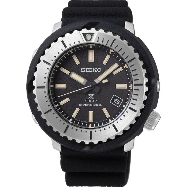 Seiko Watch Prospex Solar Tuna Mens - Black