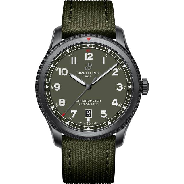 Breitling Watch Aviator 8 Automatic 41 DLC Curtiss Warhawk - Green