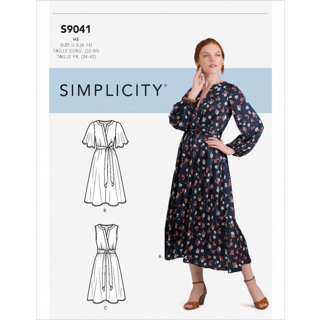 Simplicity Misses' Wrap Front Dress Sewing Pattern, S9041