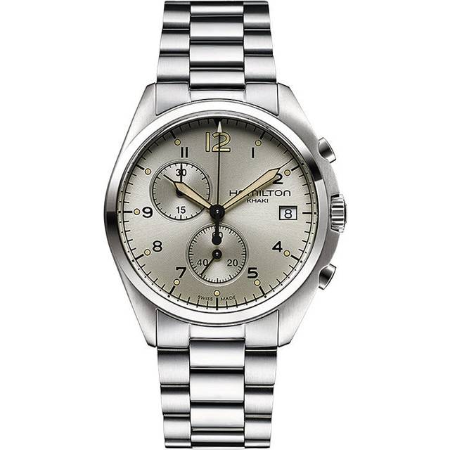 Hamilton Watch Khaki Aviation Pilot Pioneer Chrono Quartz - Silver