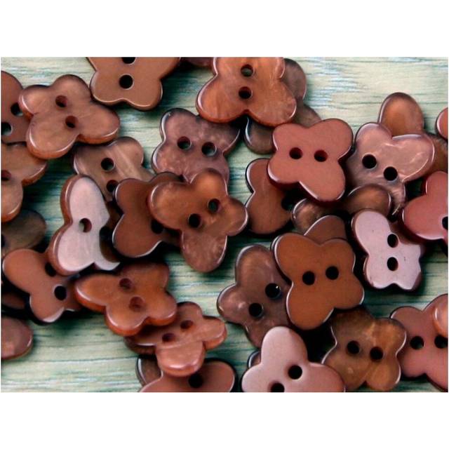 Trimits Pearlised Butterfly Buttons Peach