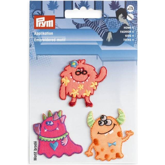 Prym Self Adhesive Patch Motif Monstors - per pack of 3