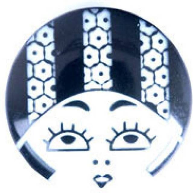 Trimits Art Deco Face Buttons Black & White