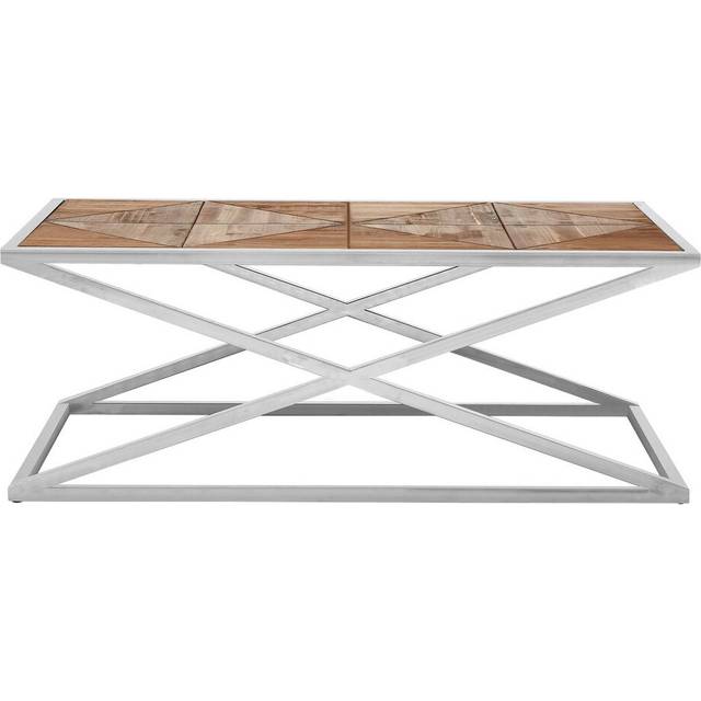 Decarri Cross Legs Coffee Table - Natural (45cm H X 120cm W X 65cm D)