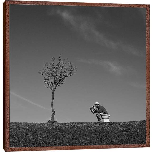 Inspiration - Print on Canvas - Classic Brown Wood Framed (45.72 cm H x 45.72 cm W)