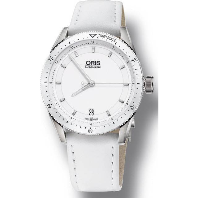Oris Watch Artix GT Date White Ceramic Leather D - White