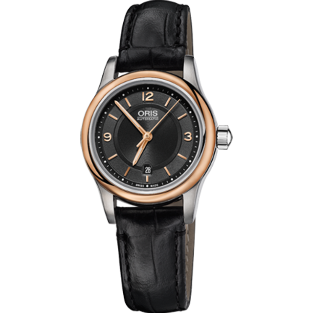 Oris Watch Classic Lady Date Leather - Black